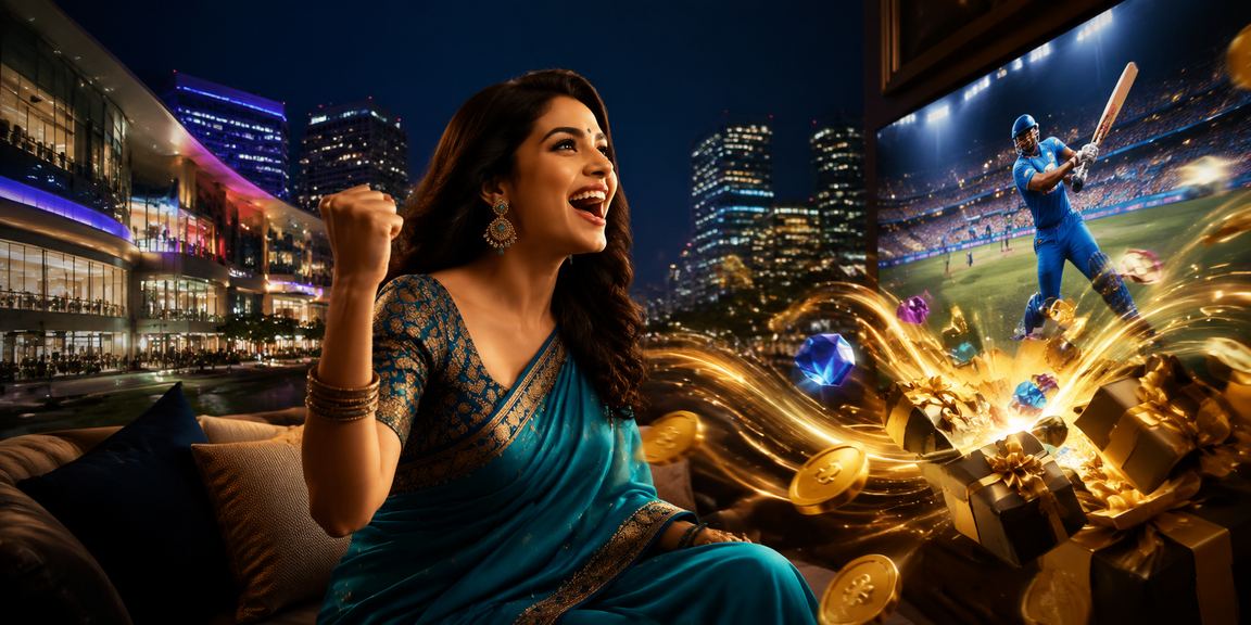 Indian player making deposit on mobile casino app in traditional saree